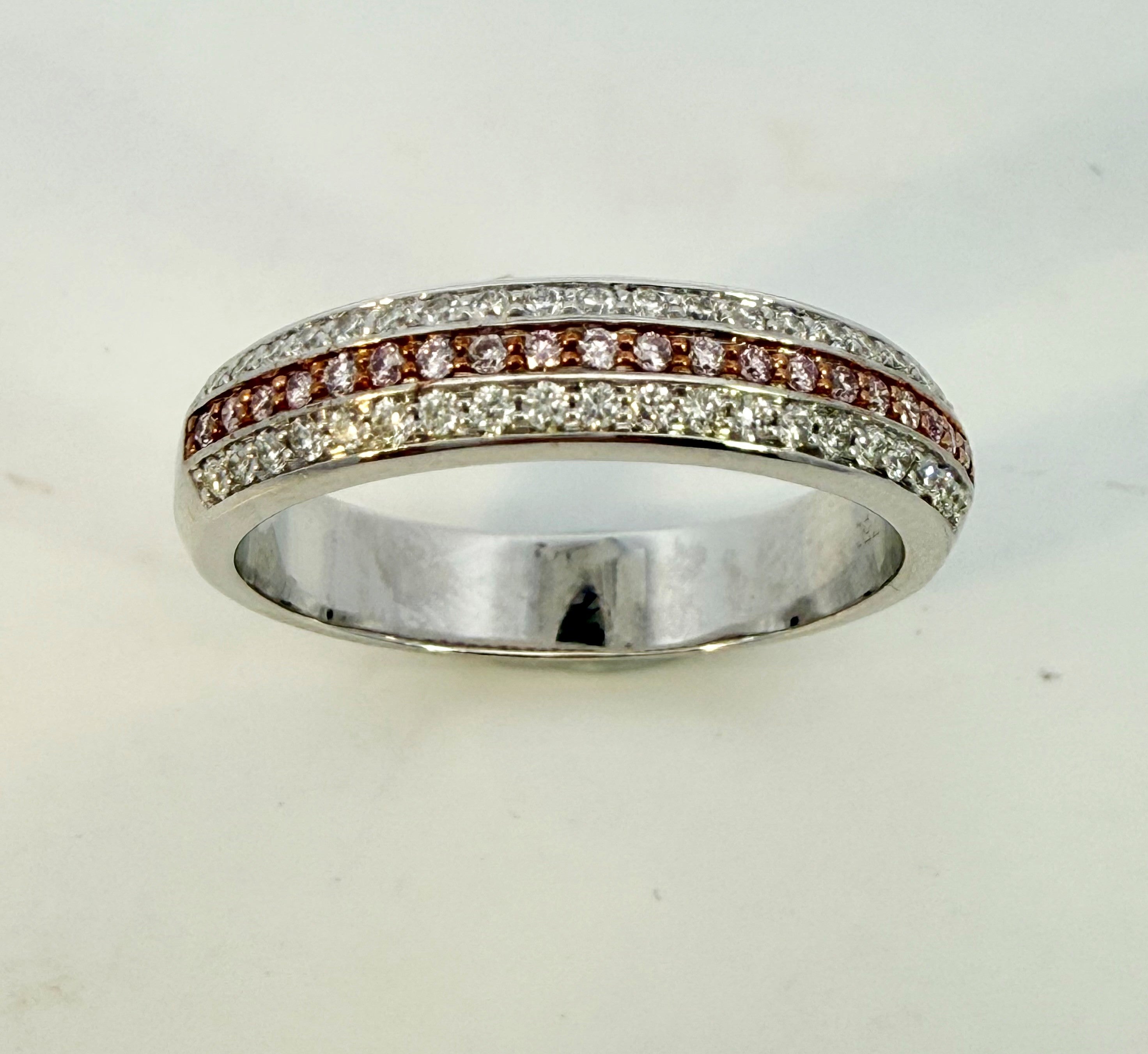 18ct Argyle Pink and White Diamond Ring