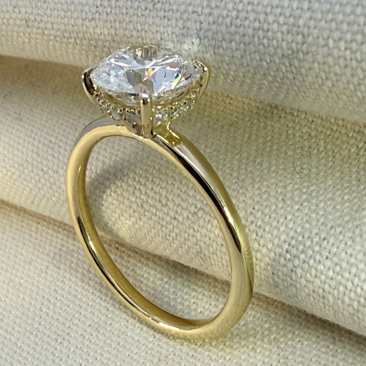 2.07ct Round Brilliant Cut Lab Grown Diamond Solitaire Ring in 9ct Yellow Gold