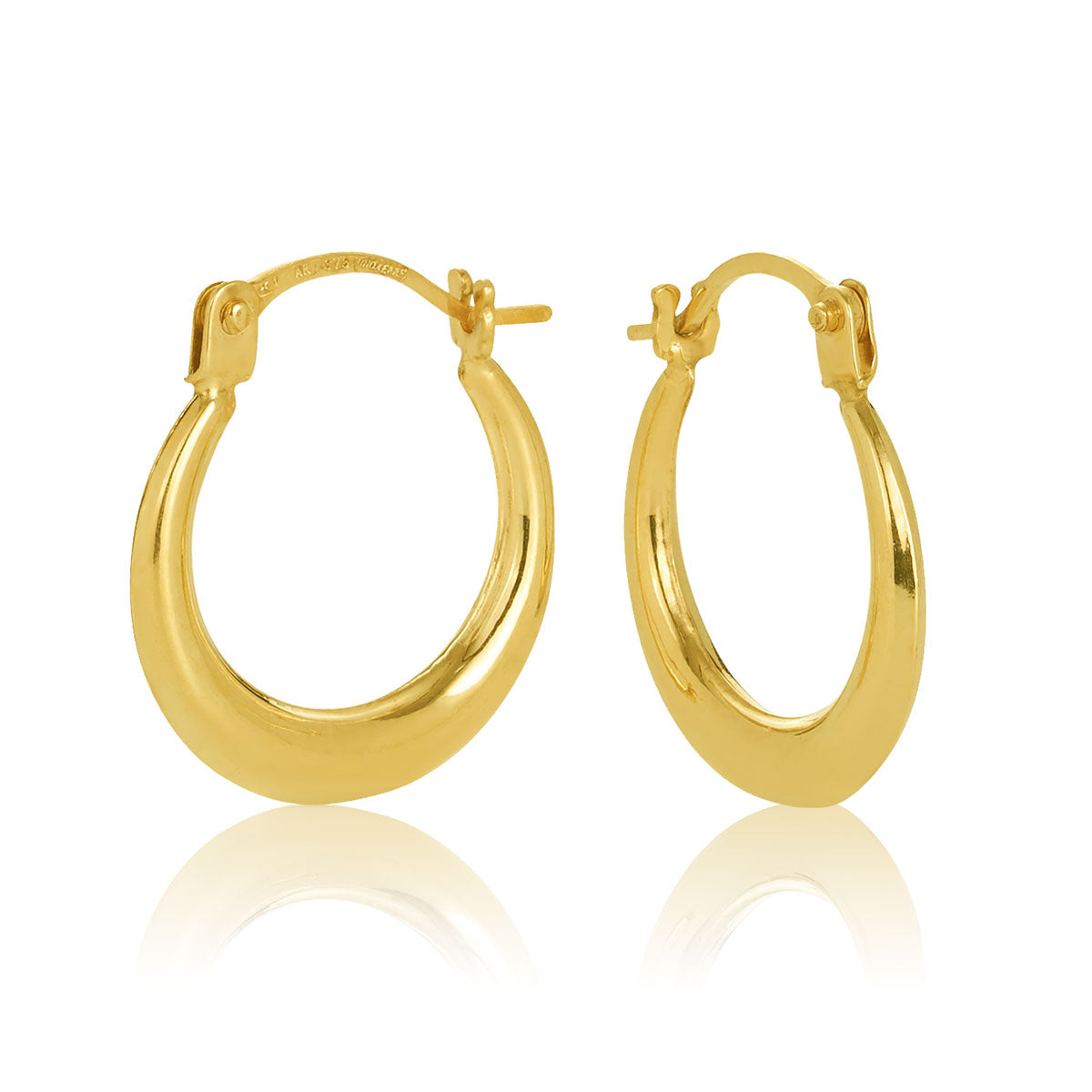 9ct Yellow Gold 12mm Progressive Hoop Earring