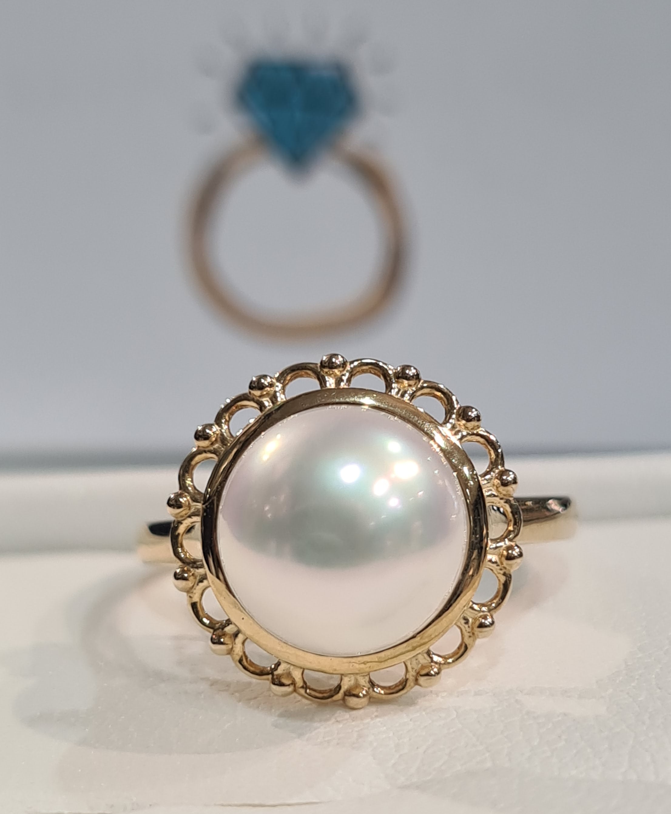 9ct Yellow Gold Fresh Water Pearl Ring