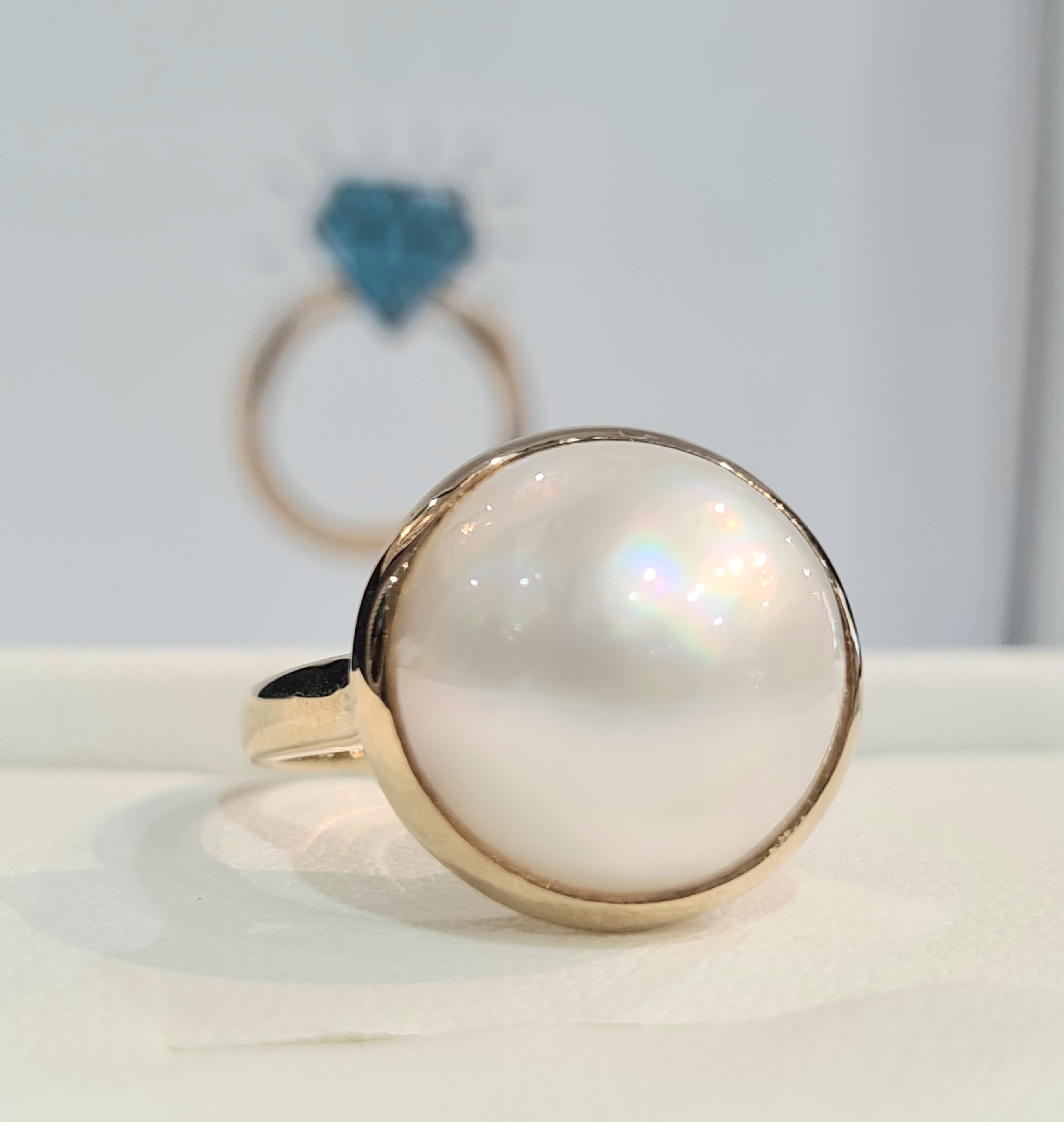 9ct Yellow Gold Mabe Pearl Ring