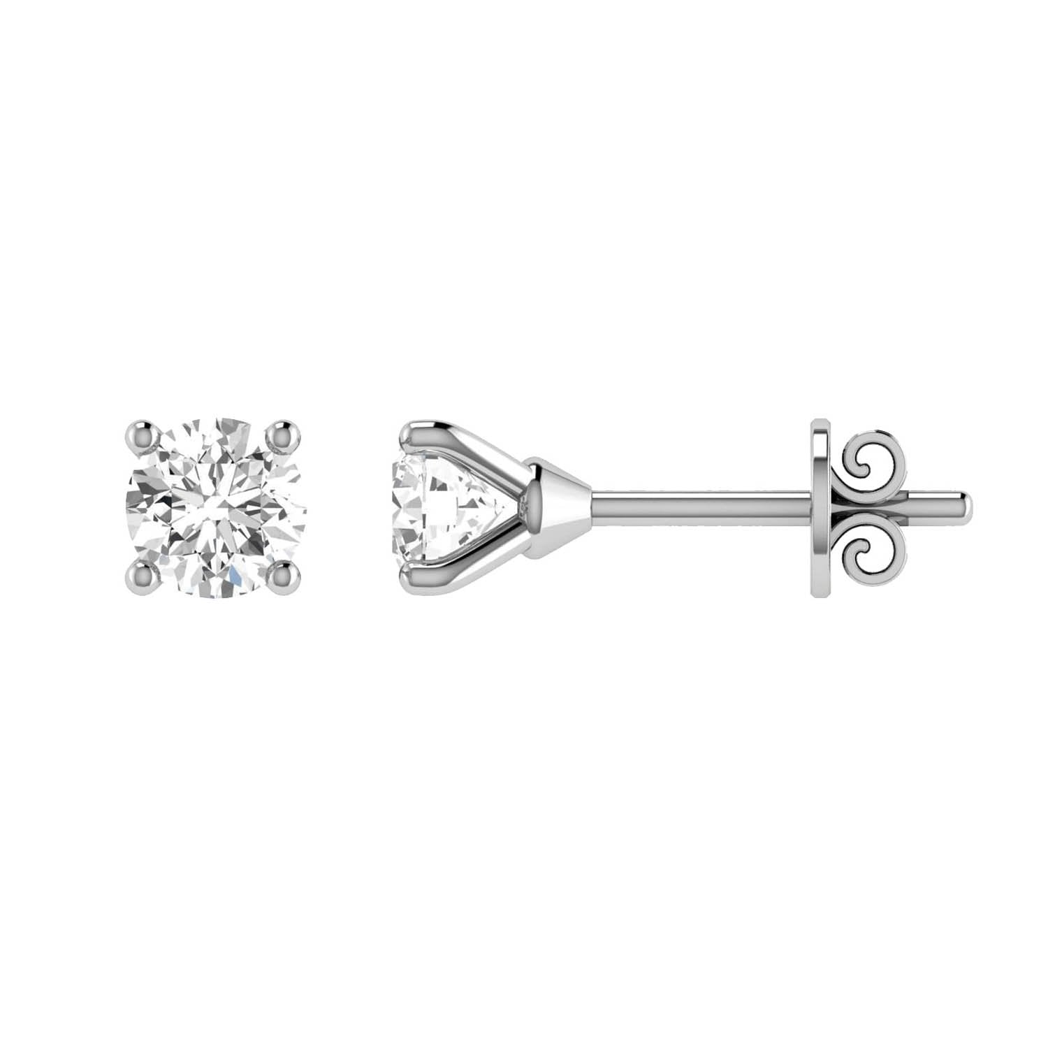 Diamond Stud Earrings with 1.00ct Diamonds in 18ct White Gold - 18WCE100