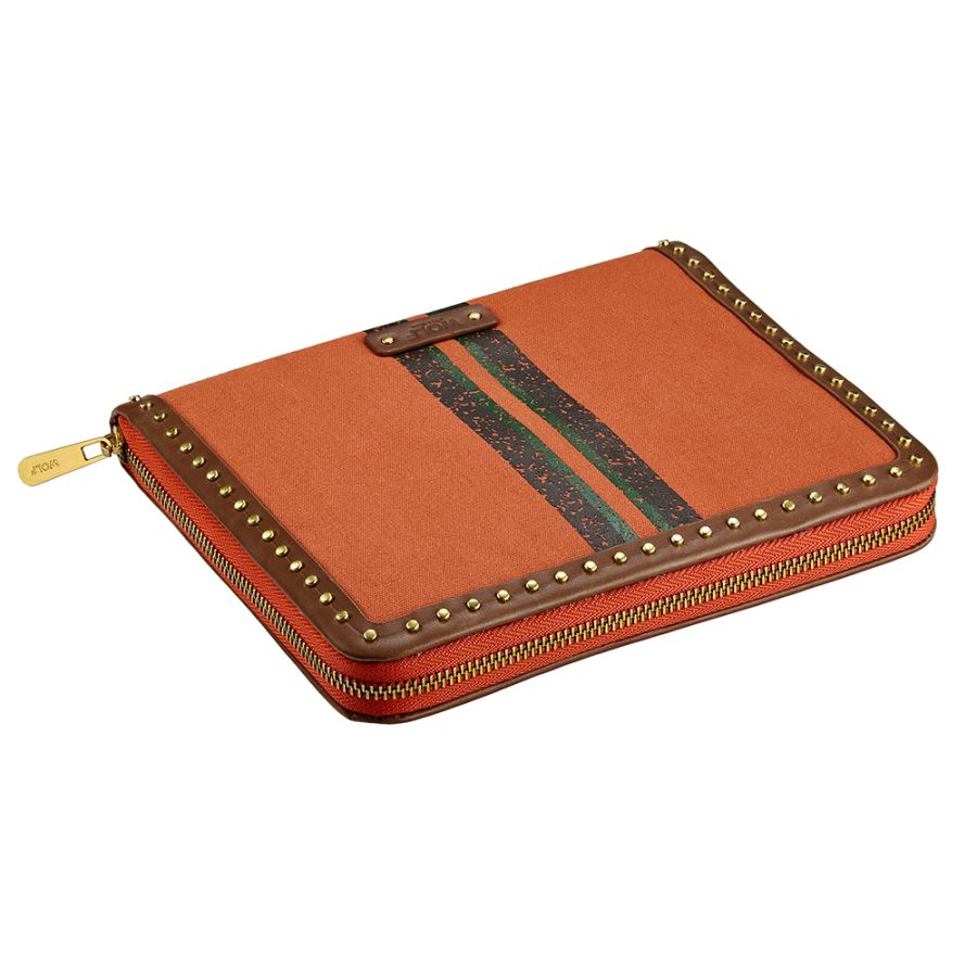Wolf Ida Travel Zip Jewellery Portfolio Orange