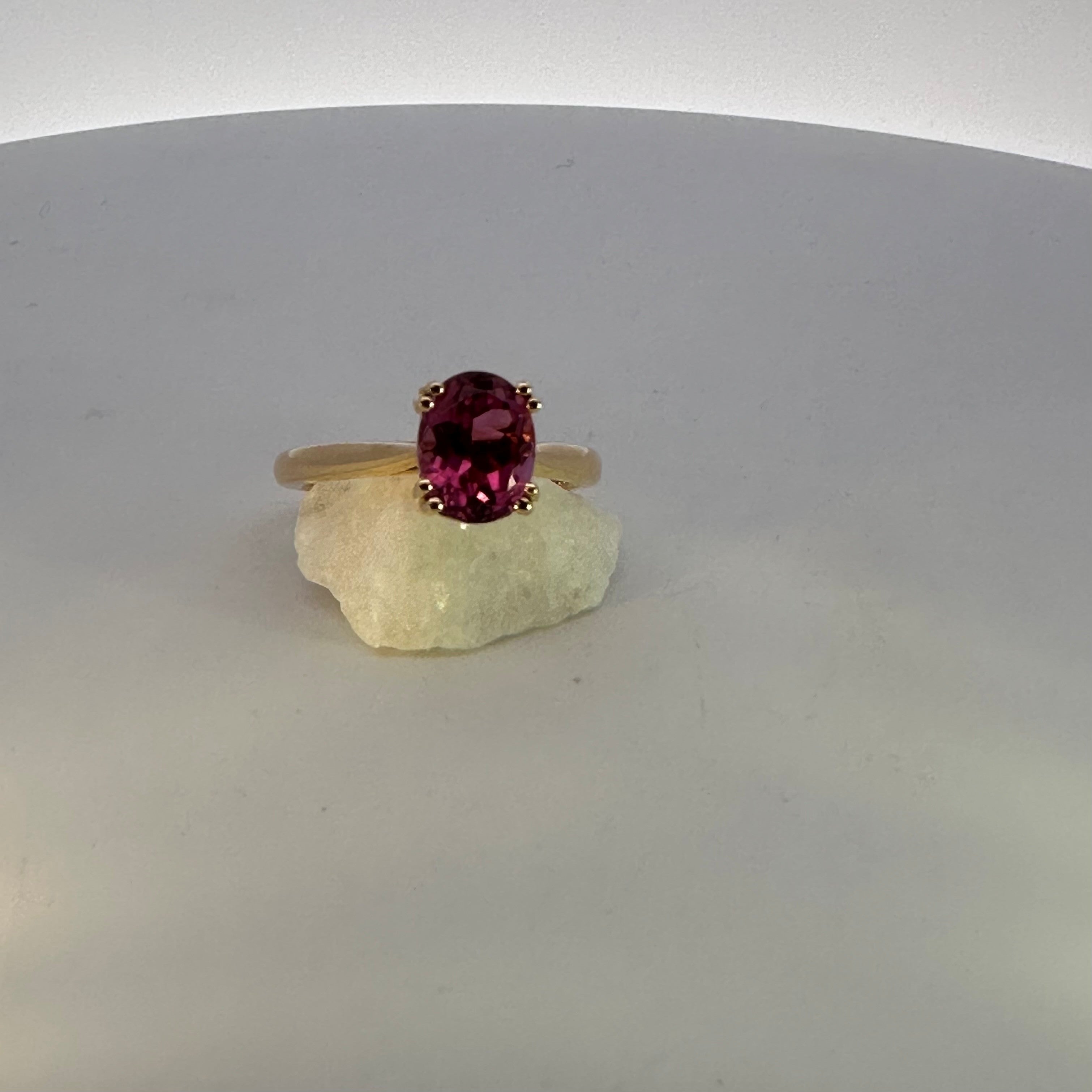 Oval Rubellite Dress Ring