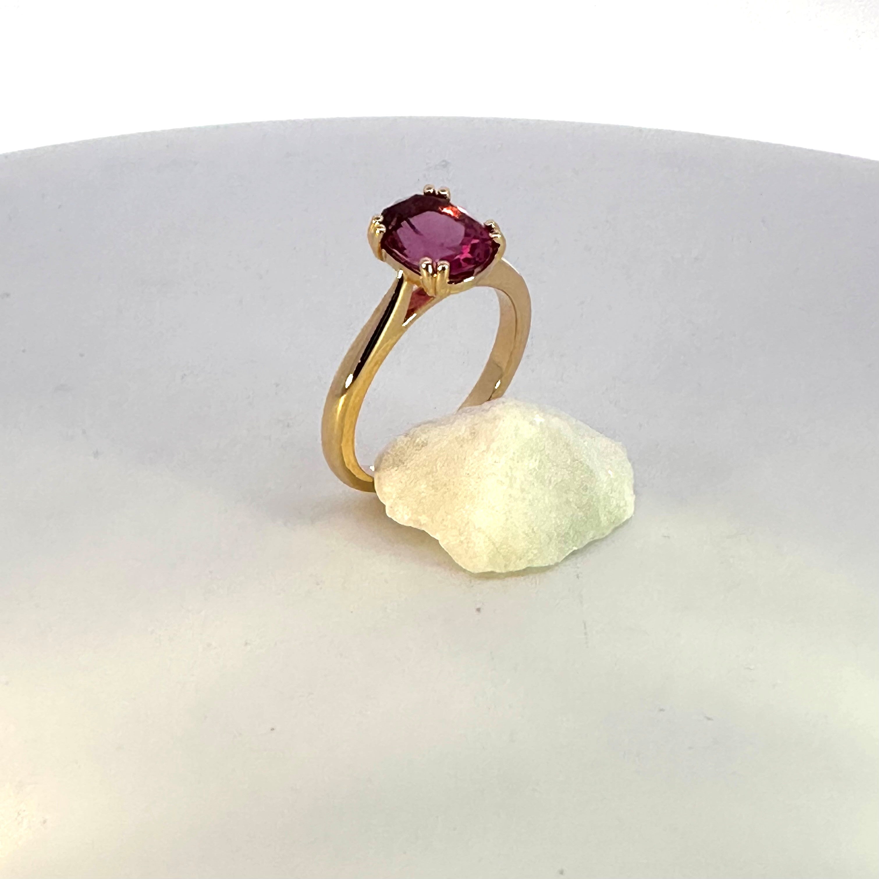 Oval Rubellite Dress Ring