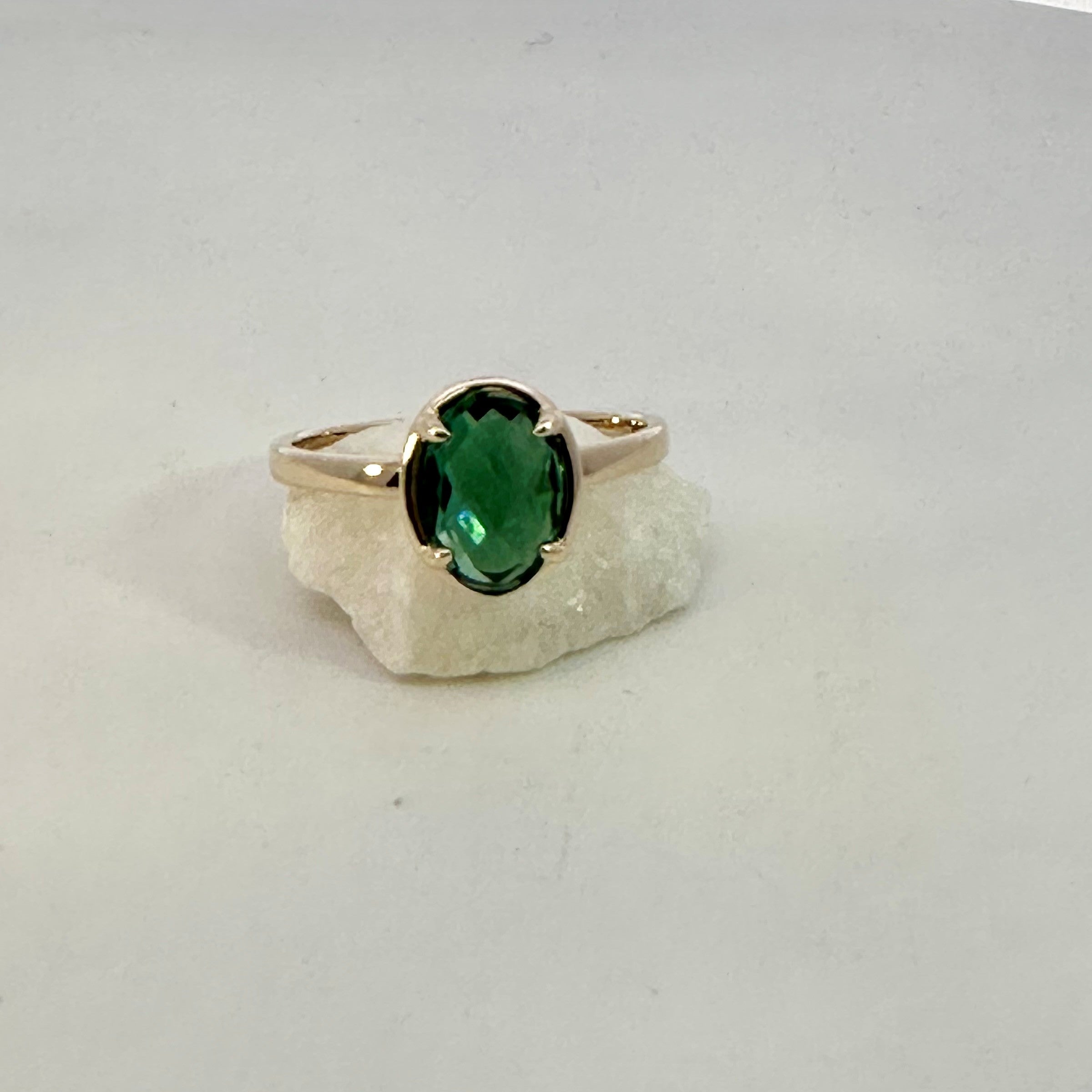 Green Quartz Dress Ring