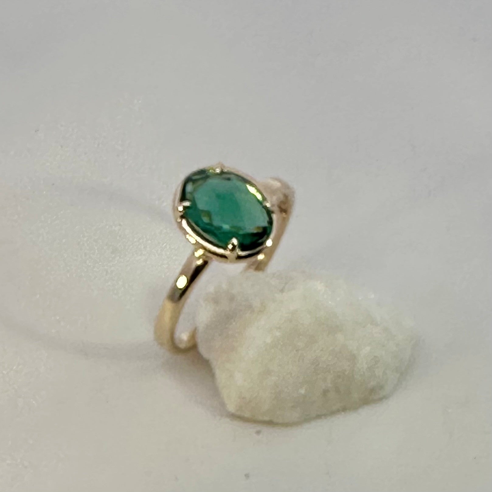 Green Quartz Dress Ring