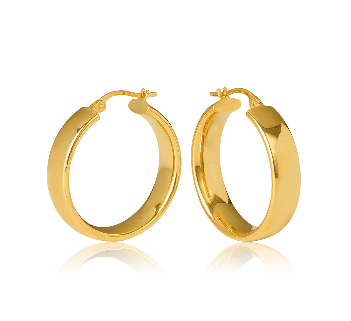 9ct Yellow Gold 20mm Hoop Earrings