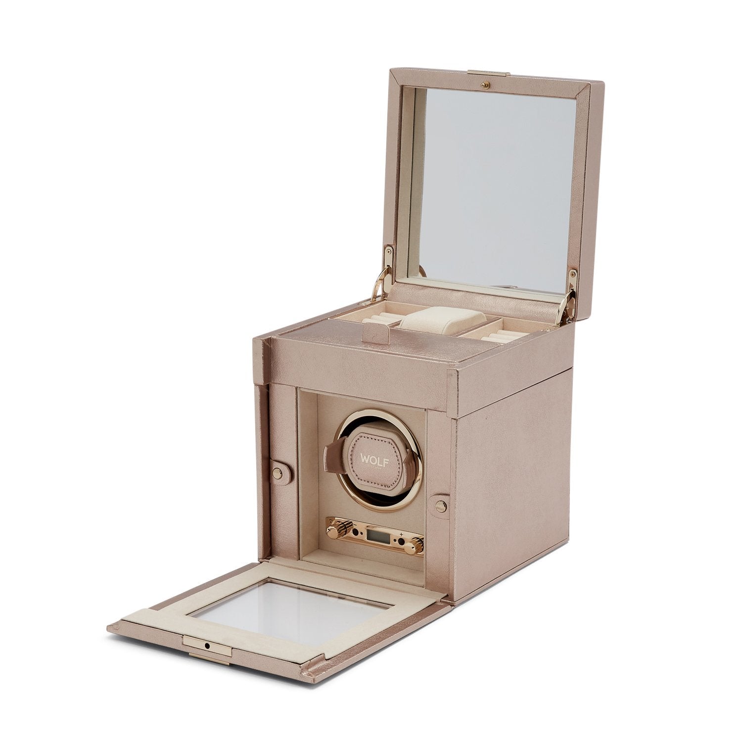 Wolf Palermo Single Watch Winder Rose Gold