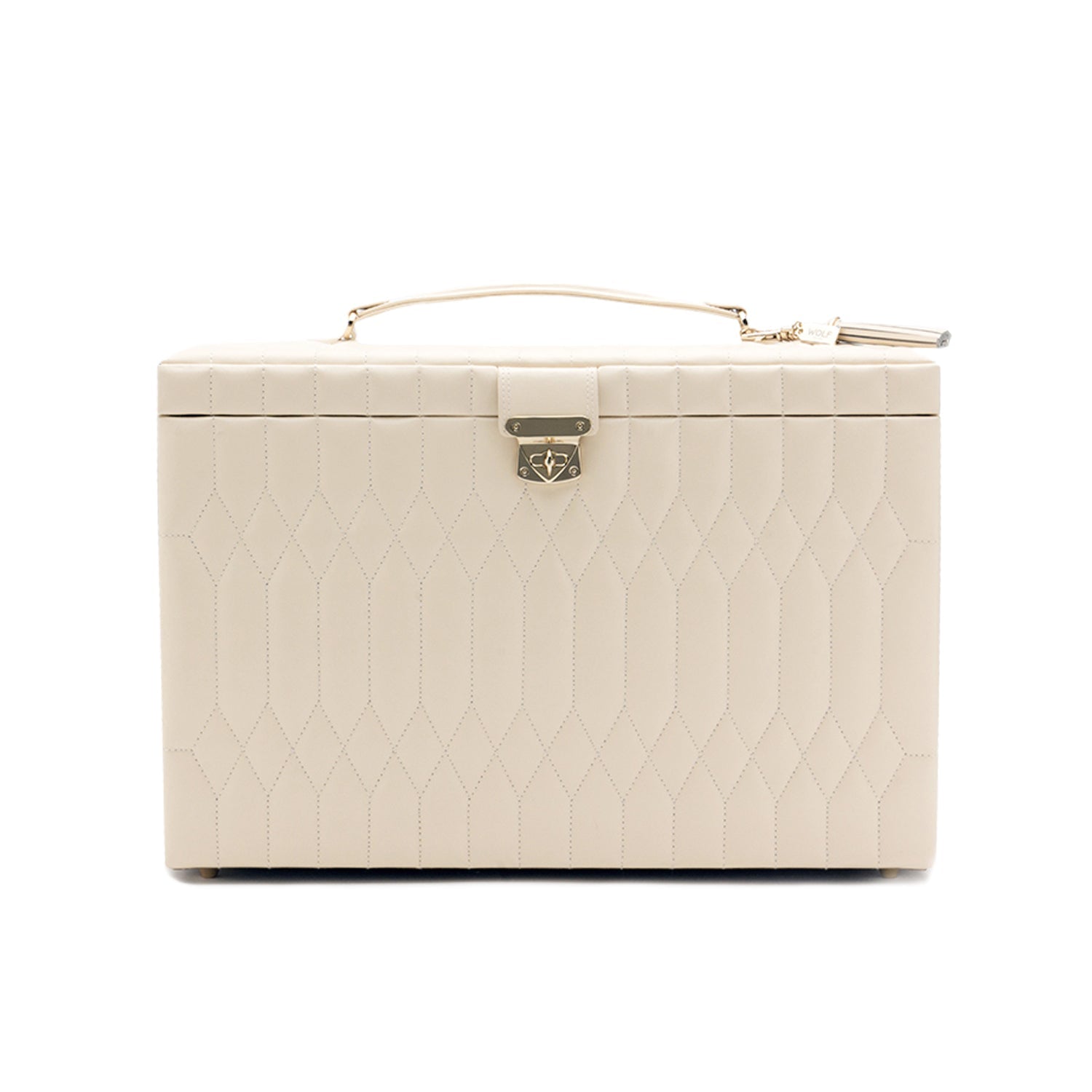 Wolf Caroline E-Large Jewellery Case Ivory