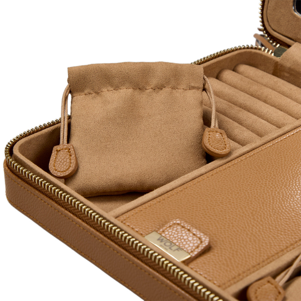 WOLF Lauren Large Zip Case Caramel