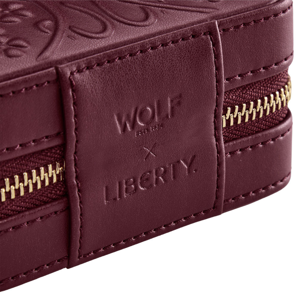 WOLF x Liberty Small Travel Zip Case - Burgundy
