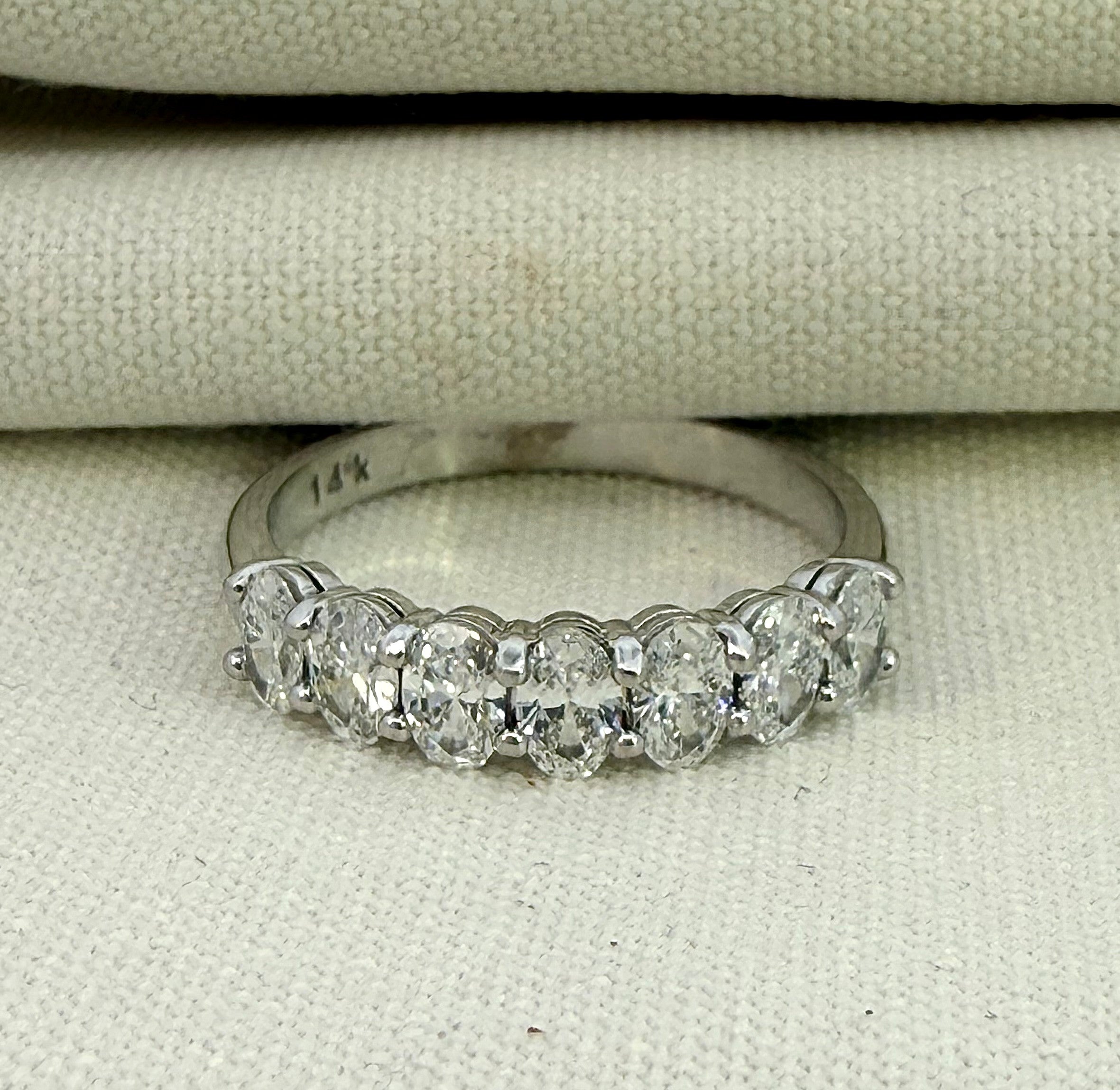 1.06ct Oval Cut Lab Grown Diamond Ring in 14ct White Gold