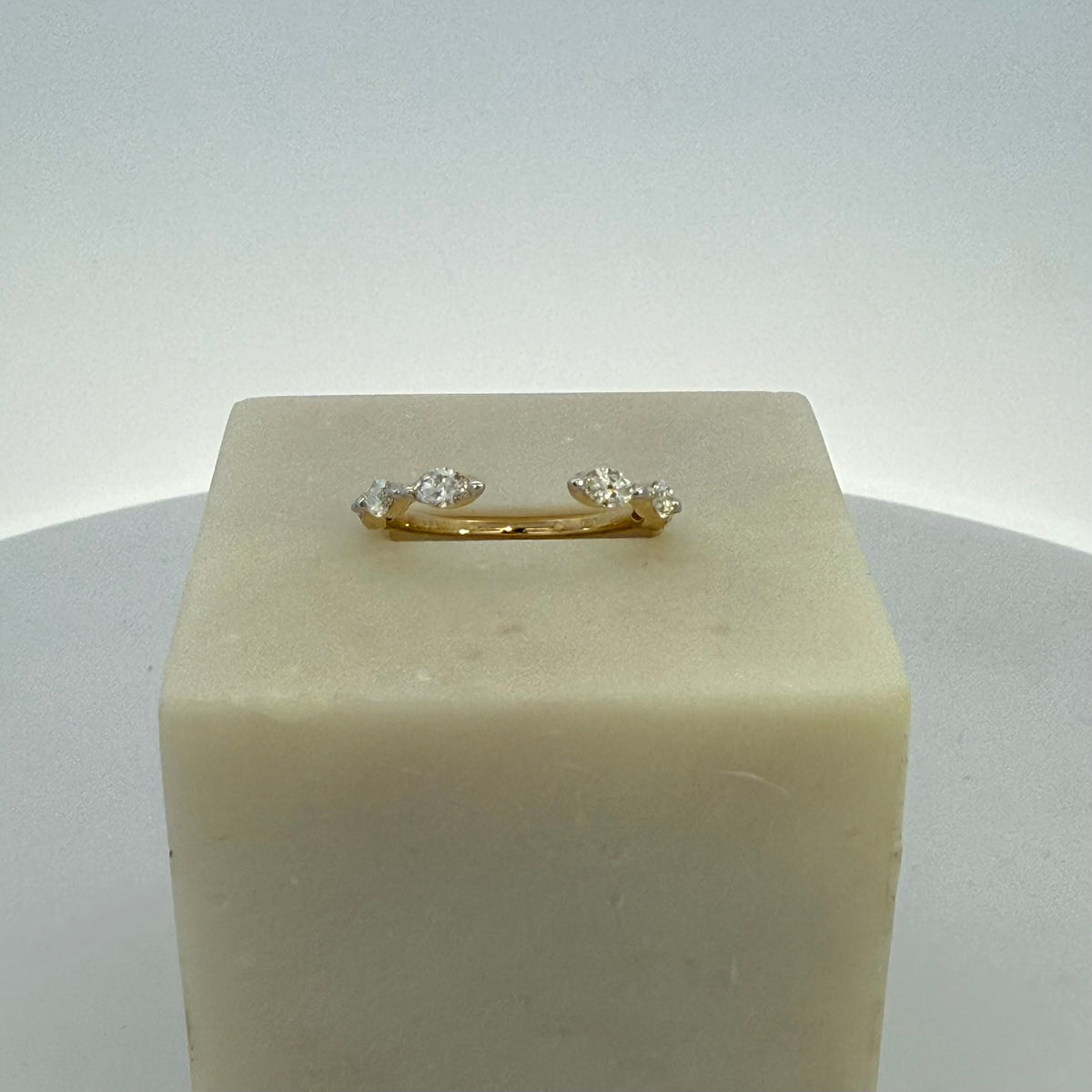 0.50ct Marquise Cut Lab Grown Diamond Ring in 10ct Yellow Gold