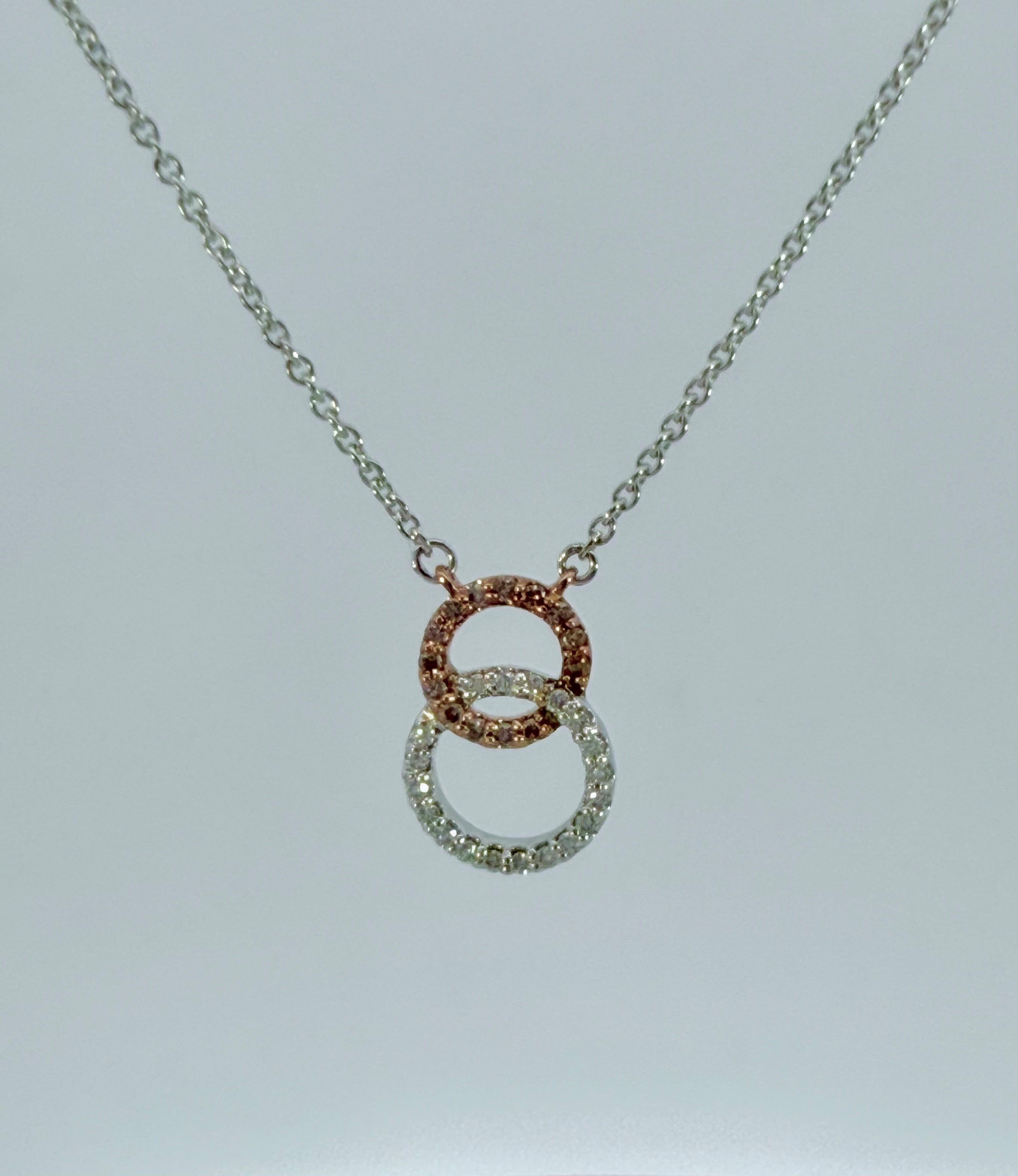 9ct Gold Argyle Pink and White Diamond Necklace