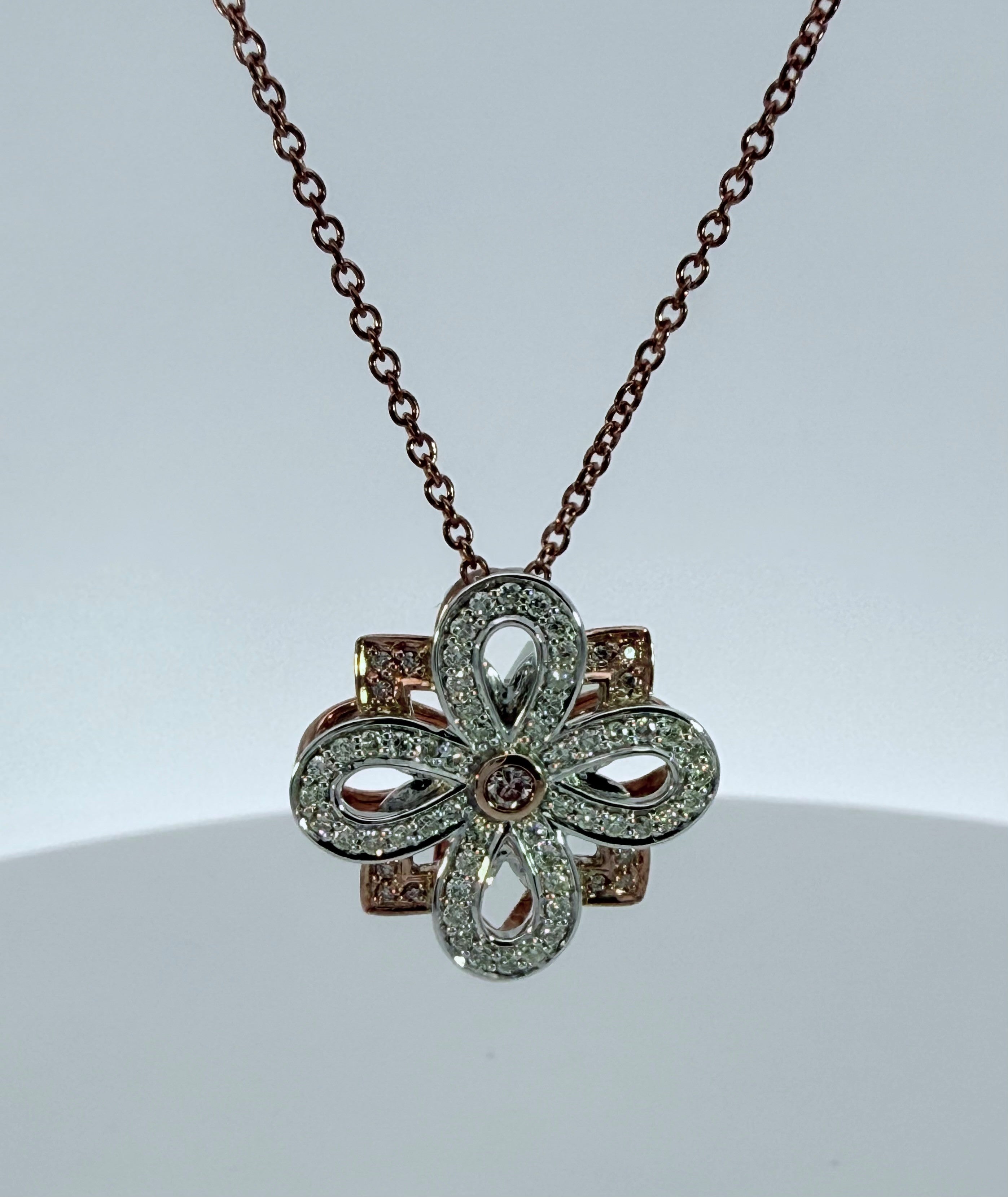 9ct Argyle Pink & White Diamond Pendant