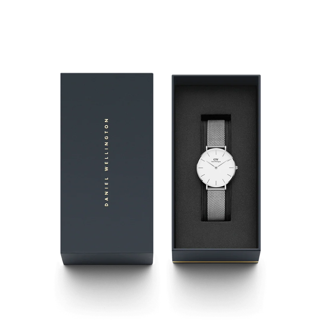 Daniel Wellington Petite Sterling Silver White Watch