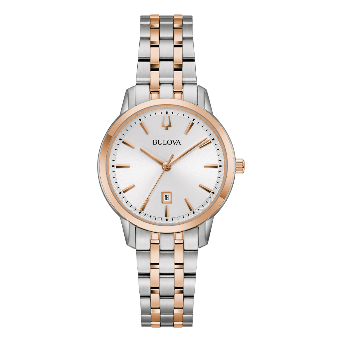 Bulova Ladies Classic Two-Tone Rose Gold Watch