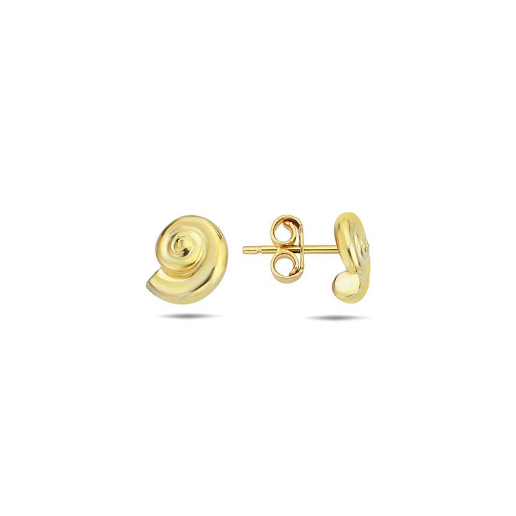 9ct Yellow Gold Shell Stud Earrings