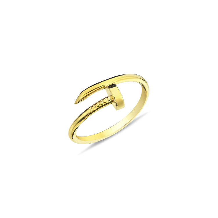 9ct Yellow Gold Nail Ring