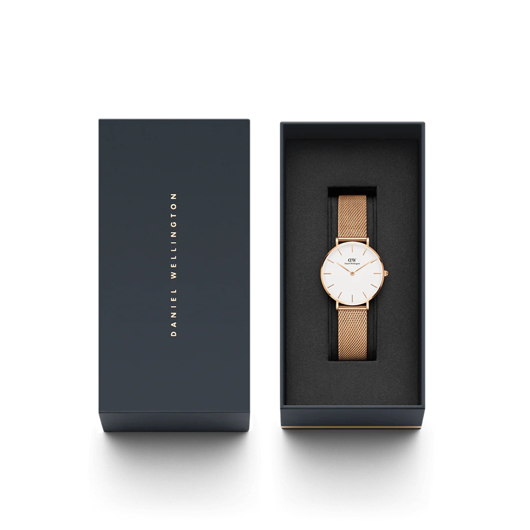 Daniel Wellington Petite Melrose Rose Gold White Watch