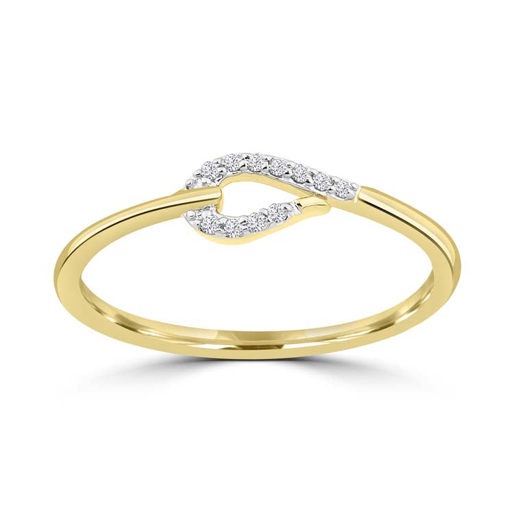 Diamond Ring with 0.035ct Diamonds in 9ct Yellow Gold