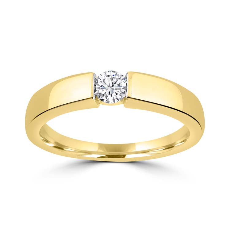 Diamond Ring with 0.235ct Diamonds in 9ct Yellow Gold