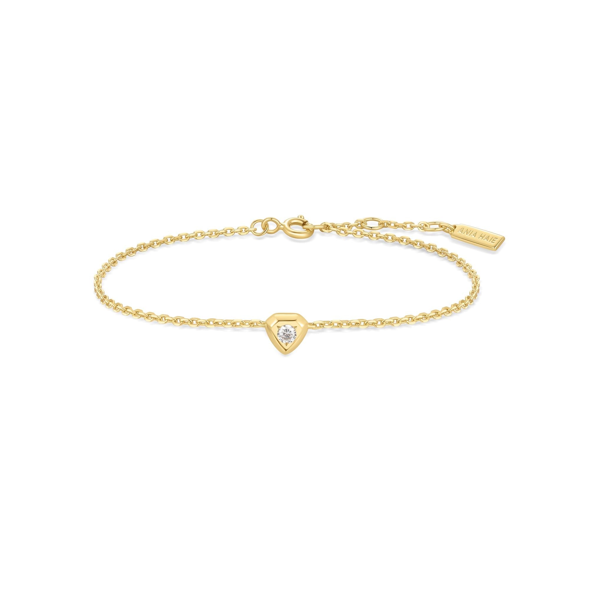 Ania Haie Gold Sparkling Tiny Shield Bracelet