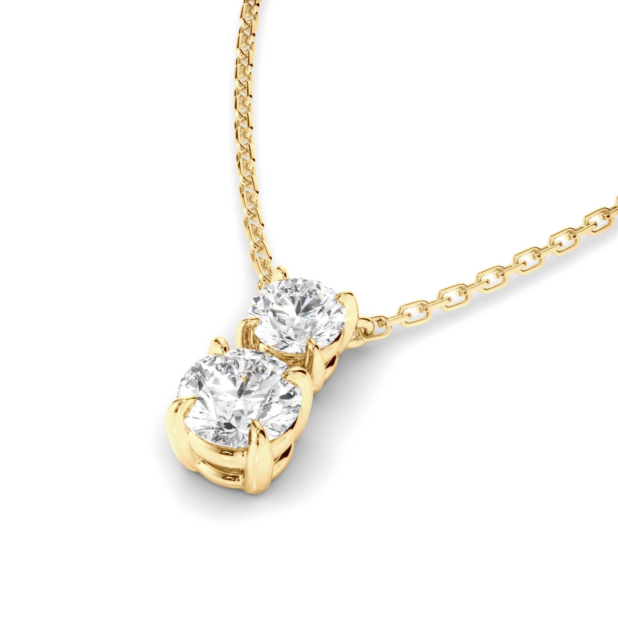 Round Brilliant Cut Diamond Drop Pendant