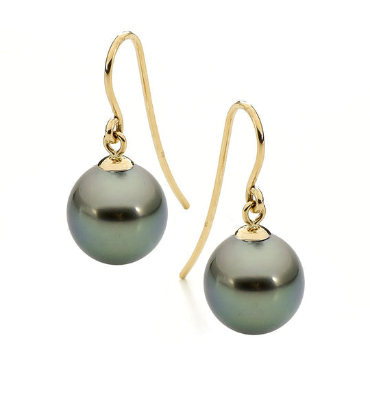 9ct Yellow Gold Juliane Tahitian Pearl Earrings