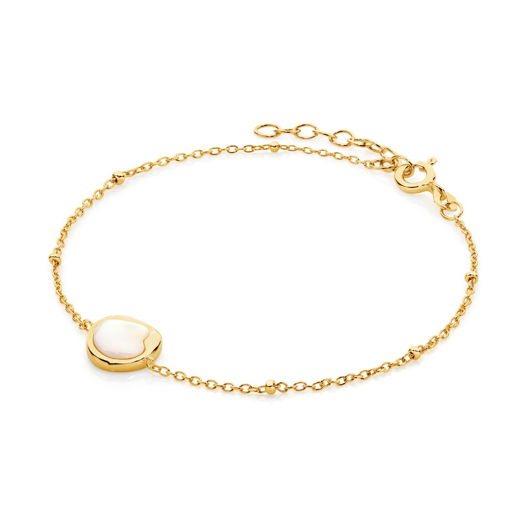18ct Yellow Gold Plated Kiara Pearl Bracelet
