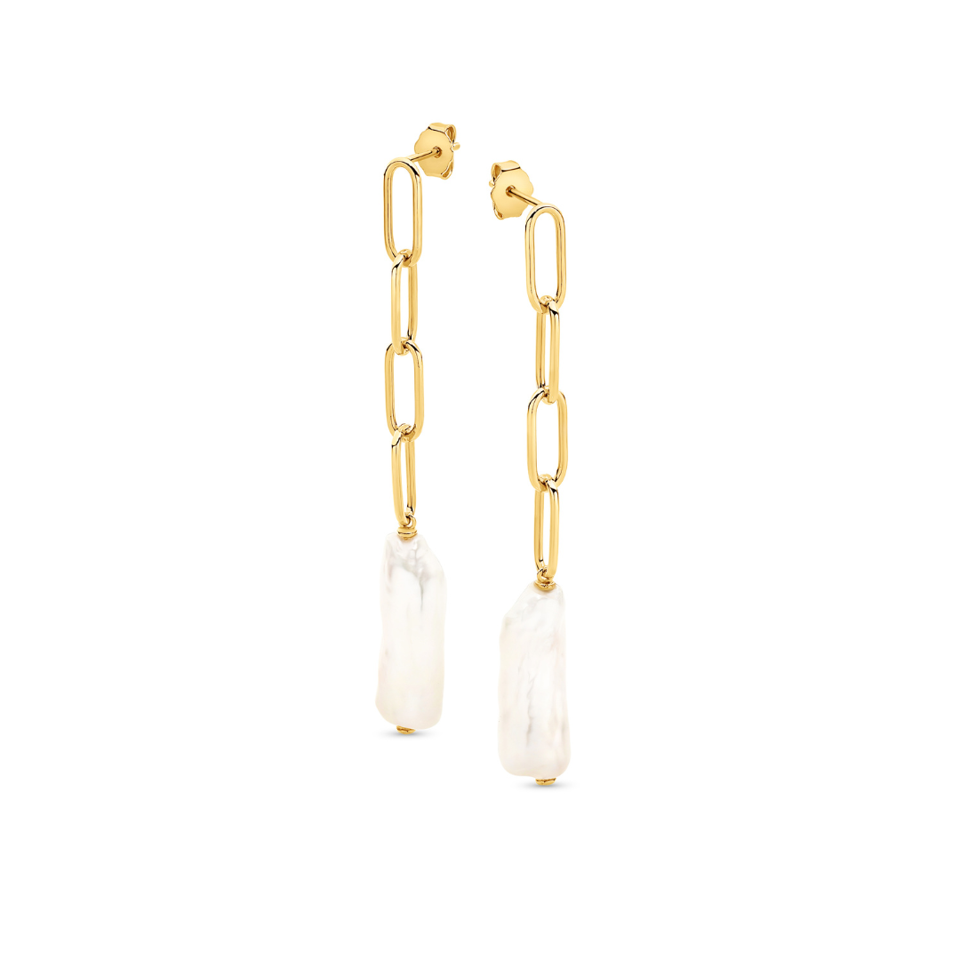 18ct Yellow Gold Plated Anna Pearl Earrings