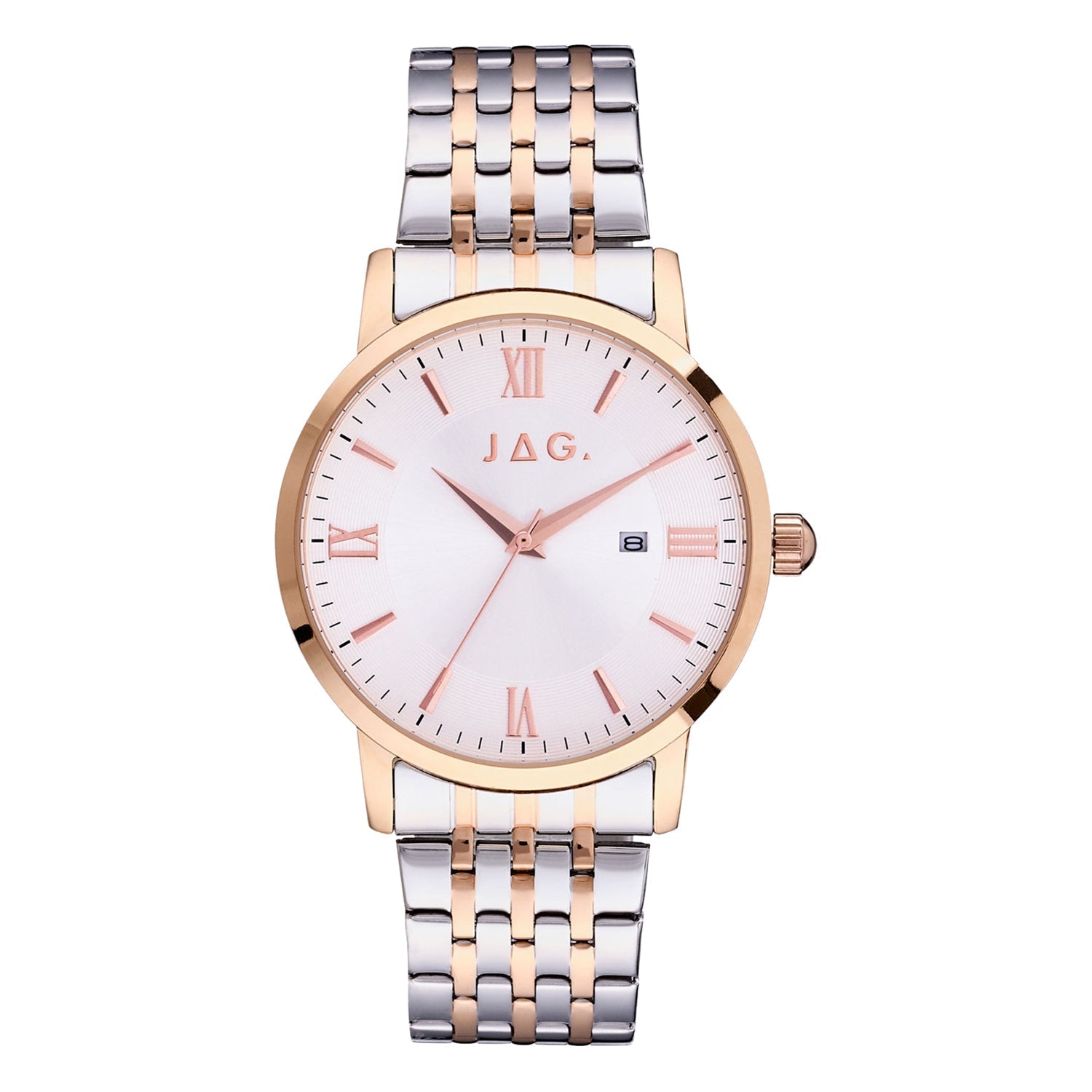 Jag Banks Silver & Rose Gold Watch J2828A