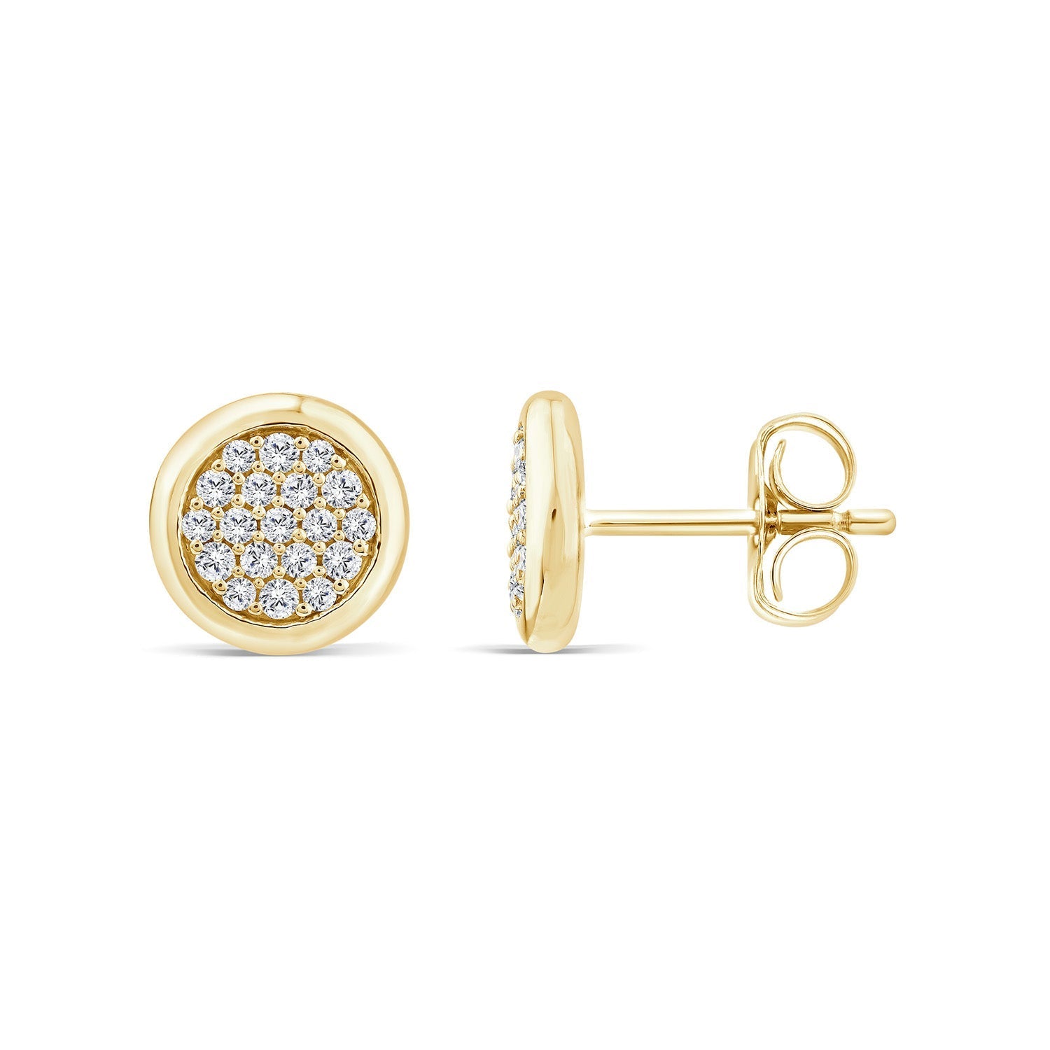 22ct Gold Vermeil 0.33ct Lab Grown Diamond Round Earrings