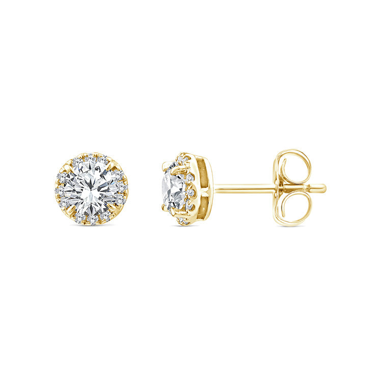 1.12ct Lab Grown Diamond Earrings in 9ct Yellow Gold