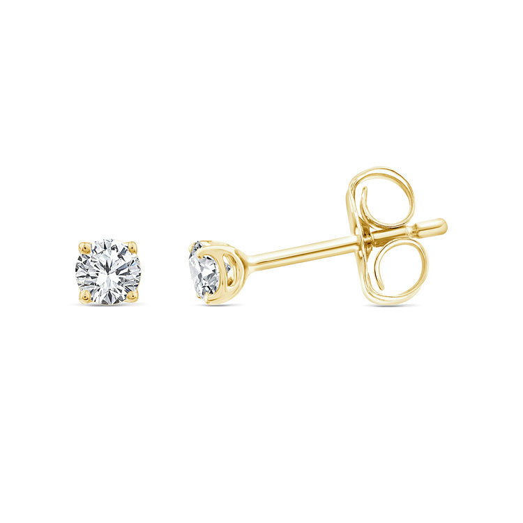 0.25ct Lab Grown Diamond Earrings in 9ct Yellow Gold