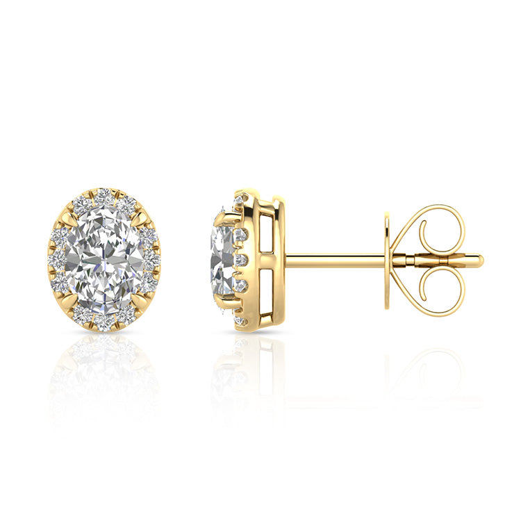 1.12ct Lab Grown Diamond Earrings in 9ct Yellow Gold