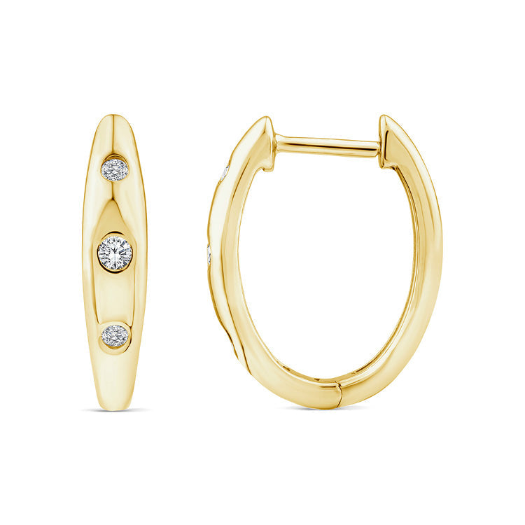 0.10ct Lab Grown Diamond Earrings in 9ct Yellow Gold