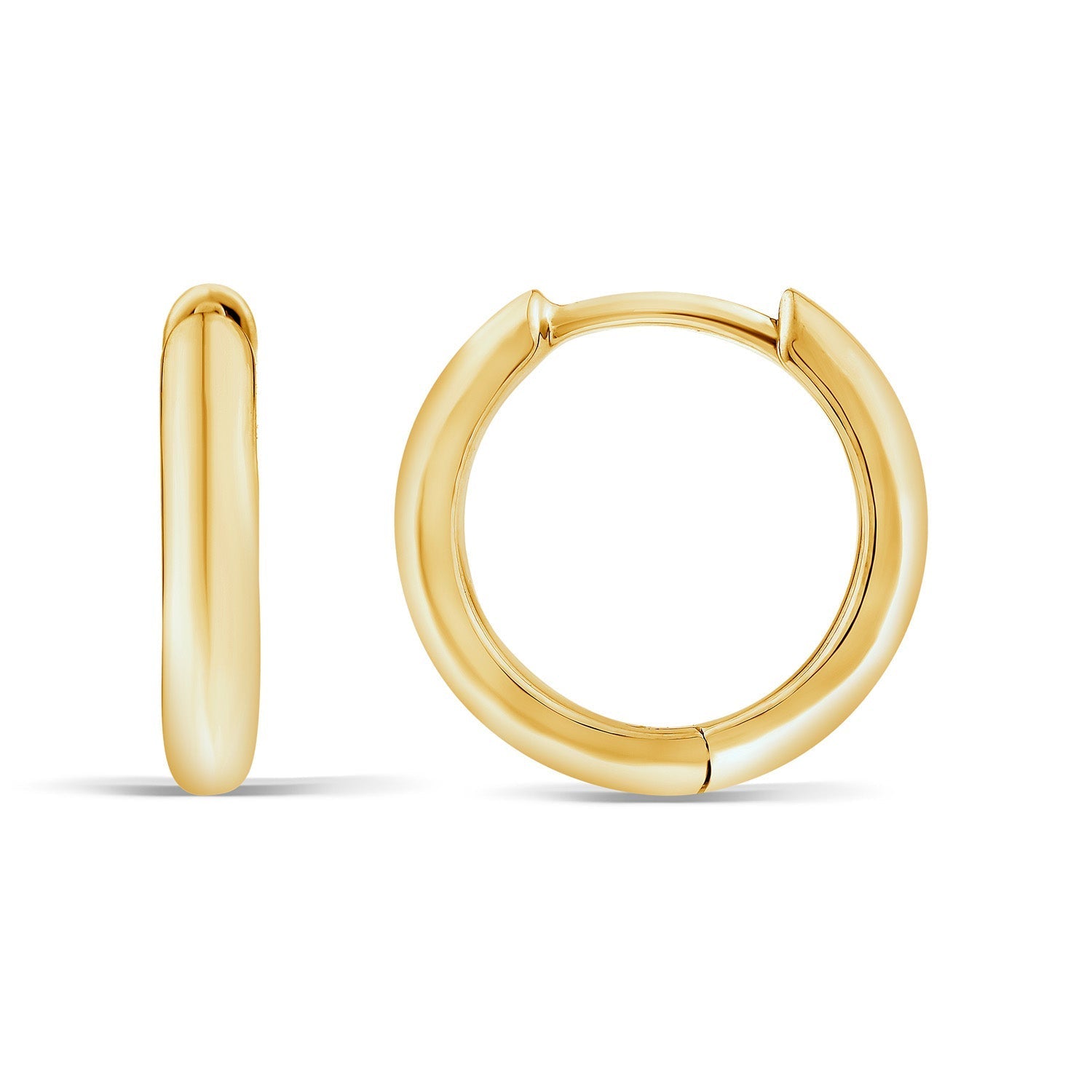 22ct Gold Vermeil 13mm Hoop Earrings