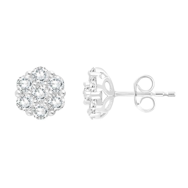 1.00ct Lab Grown Diamond Earrings in 9ct White Gold
