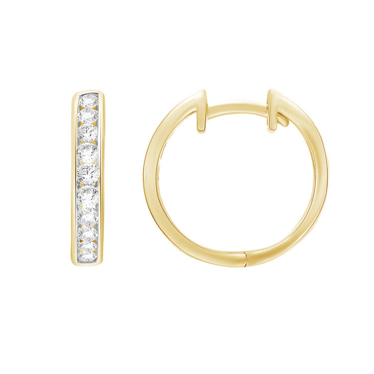 0.50ct Lab Grown Diamond Earrings in 9ct Yellow Gold