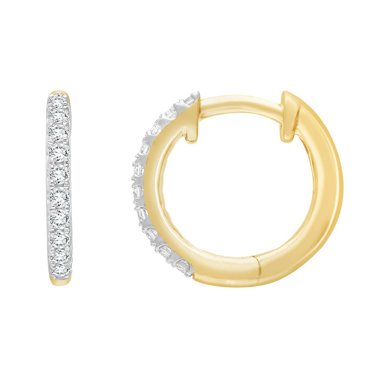 0.25ct Lab Grown Diamond Earrings in 9ct Yellow Gold