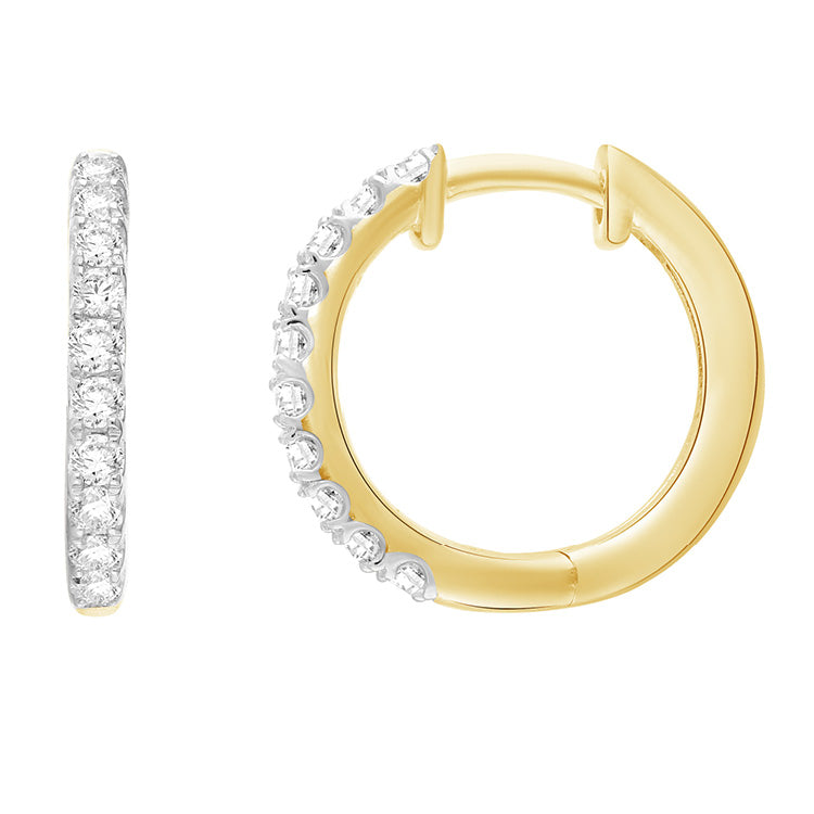 0.50ct Lab Grown Diamond Earrings in 9ct Yellow Gold