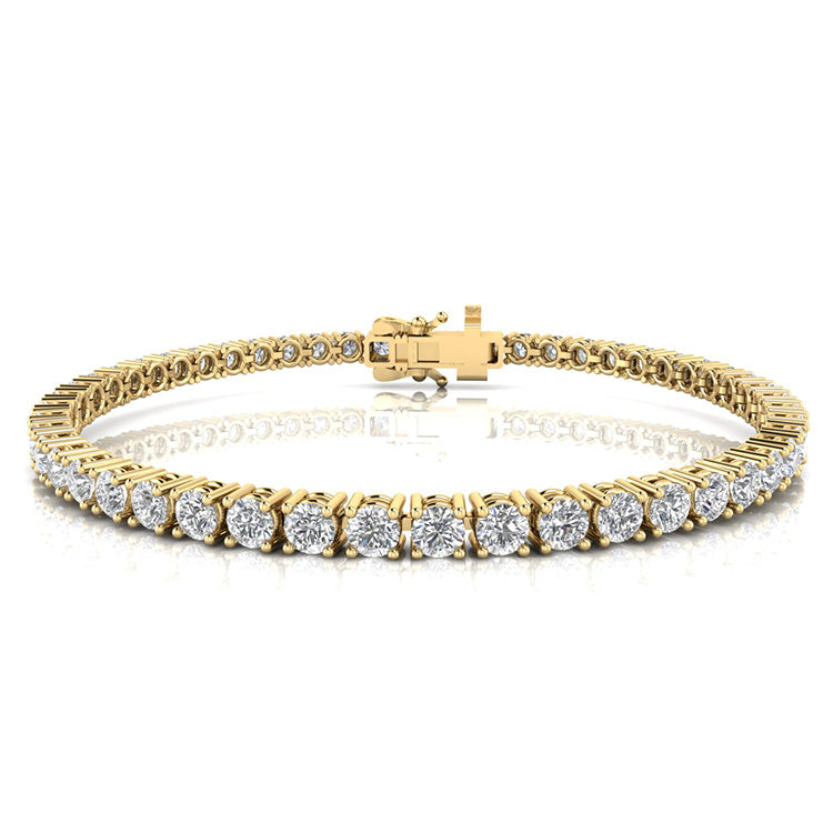 7.00ct Lab Grown Diamond Bracelet in 9ct Yellow Gold