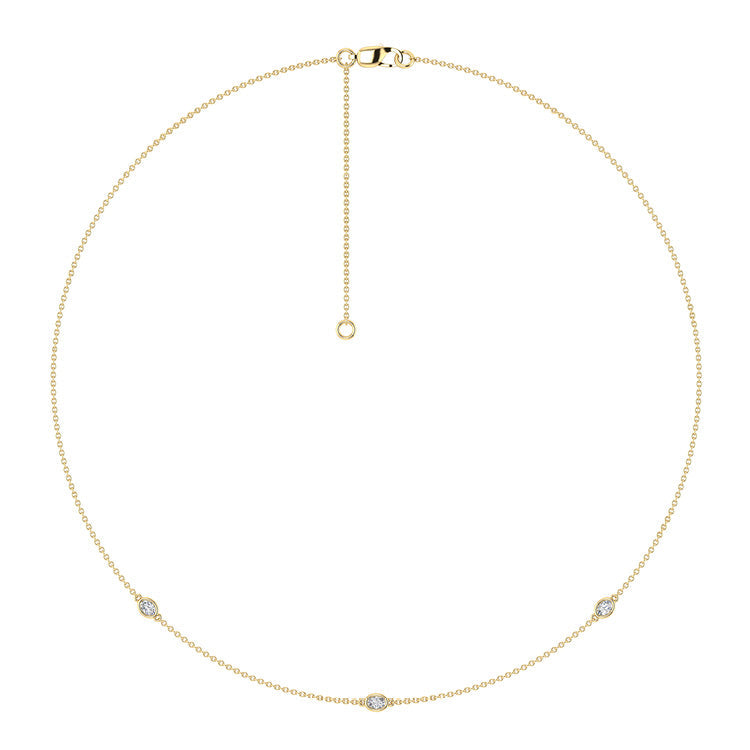 0.25ct Lab Grown Diamond Necklace in 9ct Yellow Gold