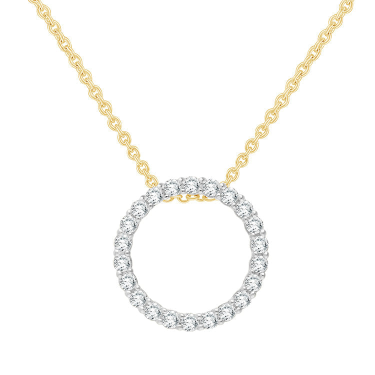 0.25ct Lab Grown Diamond Necklace in 9ct Yellow Gold