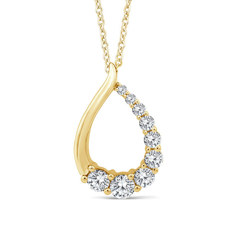 0.50ct Lab Grown Diamond Necklace in 9ct Yellow Gold