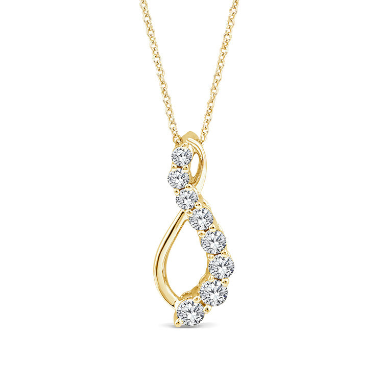 0.50ct Lab Grown Diamond Necklace in 9ct Yellow Gold