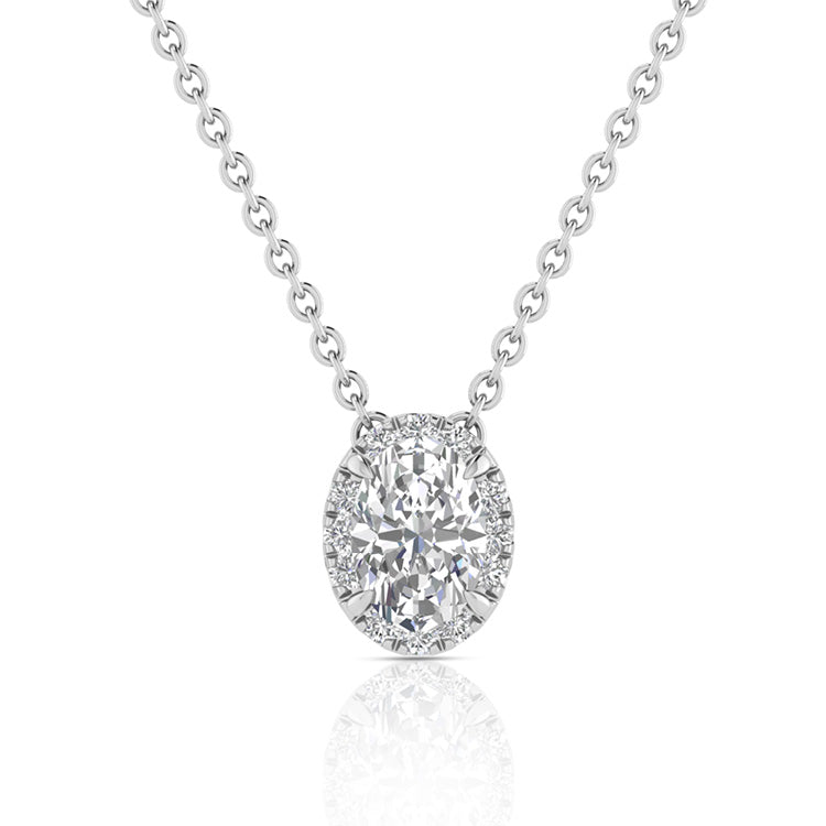 0.55ct Lab Grown Diamond Necklace in 9ct White Gold