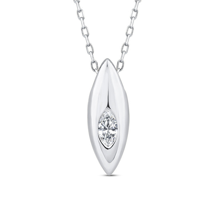 0.10ct Lab Grown Diamond Necklace in 9ct White Gold